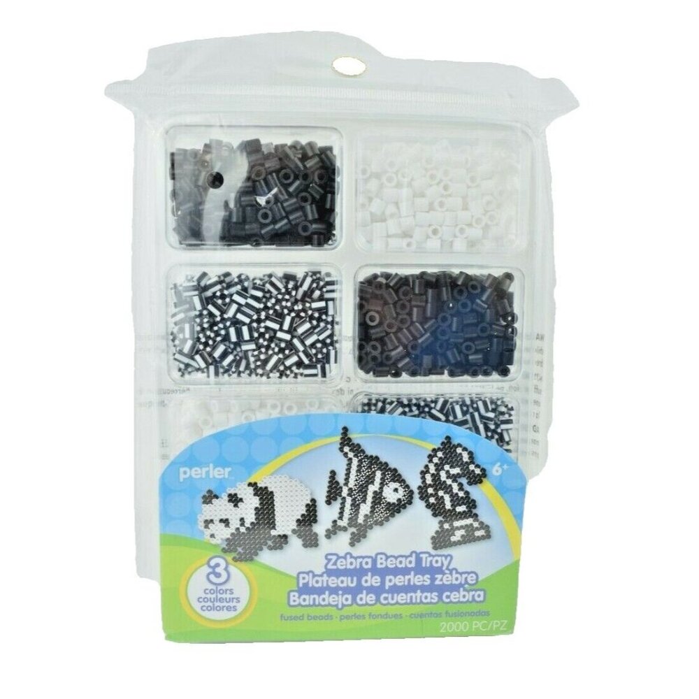 Perler Zebra Bead Tray 2000 Pieces Fused Bead Kit Sealed - Picture 2 of 3